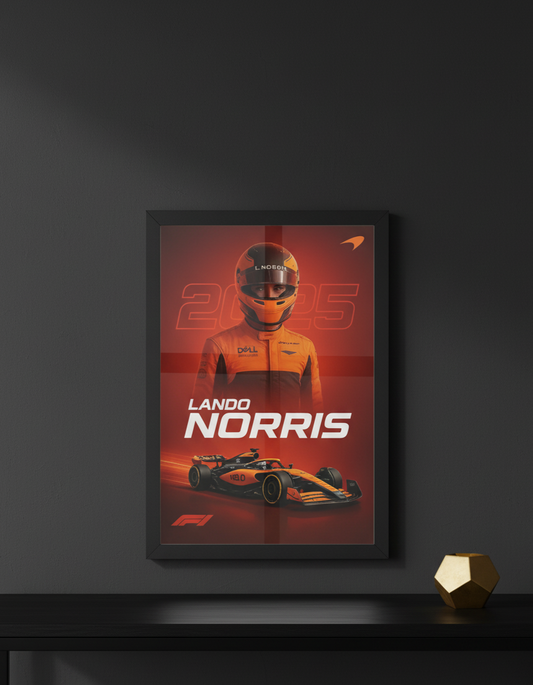 F1 Framed Poster – Lando Norris